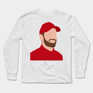 Sebastian Vettel Ferrari - Face Art Long Sleeve T-Shirt